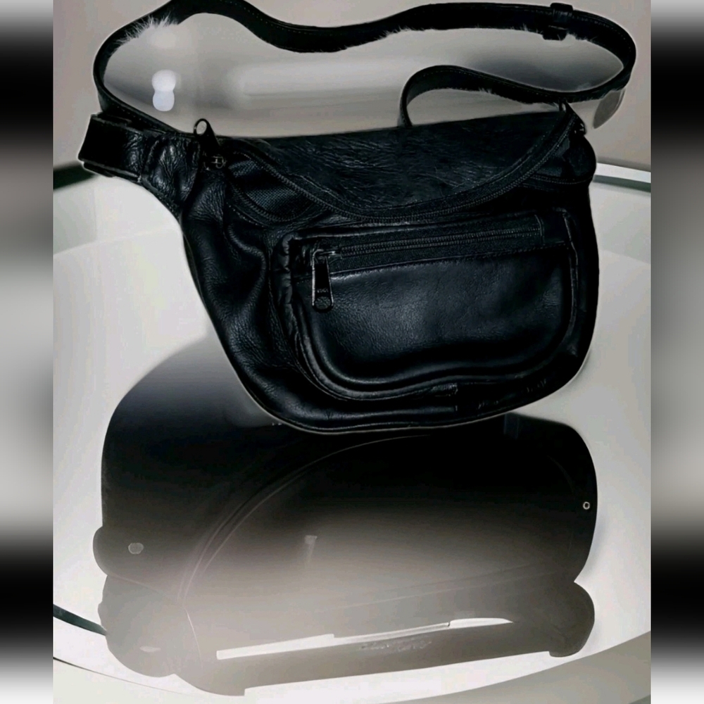 Waist Bag Lambskin Leather Designed By Nexus, OS Adjustable Unisex